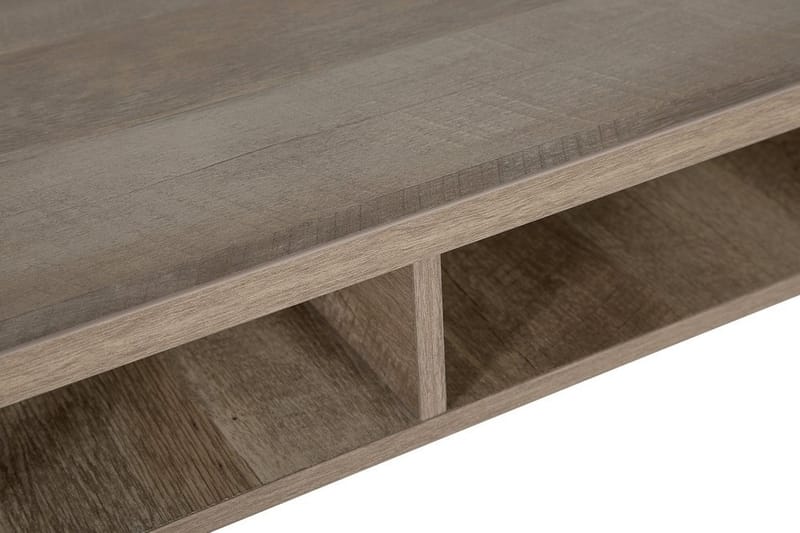 FORRIEN Skrivbord 120 cm med Förvaring Hylla Mörkbrun/Svart - Skrivbord - Bord