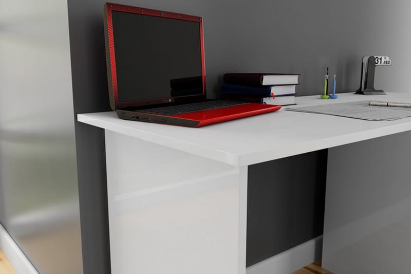 FREDDY Skrivbord 120 cm med Förvaring Hyllor Vit - Vit - Skrivbord - Bord