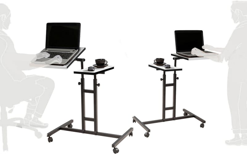 GIRLENE Ståskrivbord 67 cm Vit/Svart - Möbler - Hemmakontor - Skrivbord