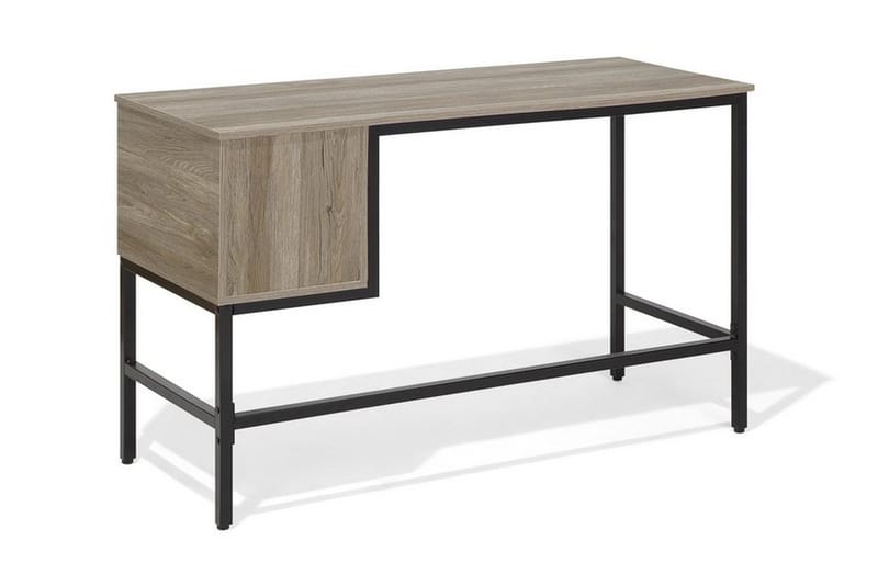 Grantha Skrivbord 120 cm med Förvaring 2 Lådor - Ljusbrun/Svart - Möbler - Hemmakontor - Skrivbord