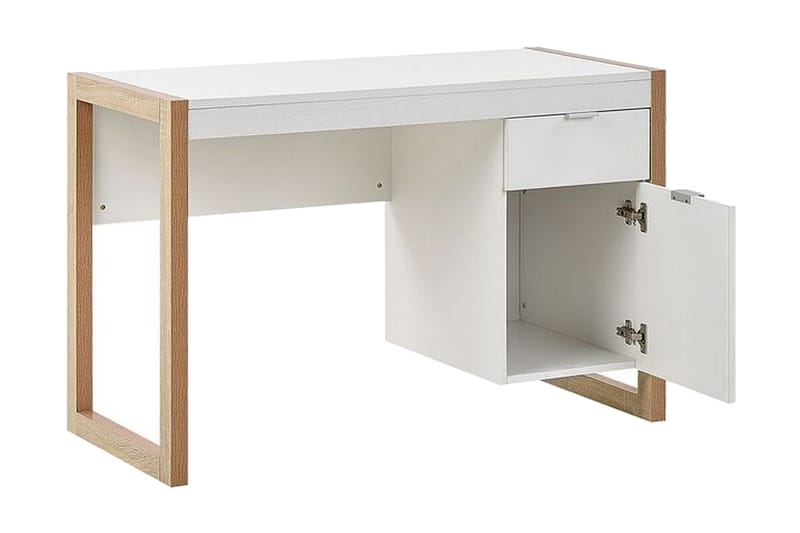 Graysburg Skrivbord 110 cm med Förvaring - Vit/Ljust Trä - Möbler - Hemmakontor - Skrivbord