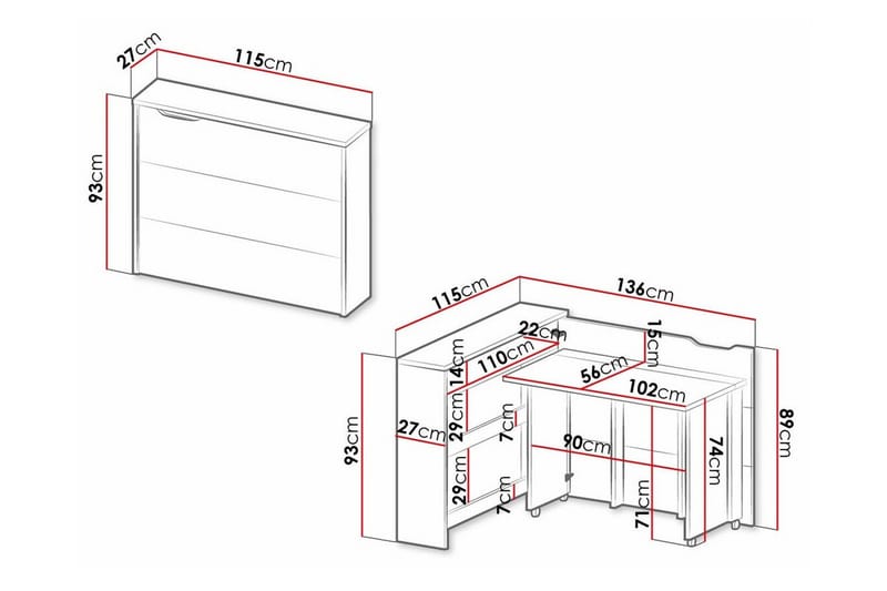 Grianan Skrivbord 136 cm Brown - Möbler - Hemmakontor - Skrivbord