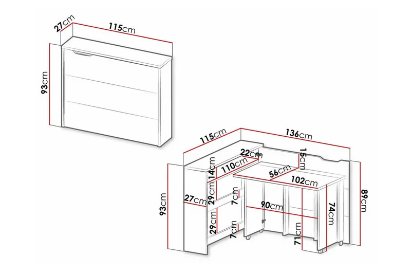 Grianan Skrivbord 136 cm White - Möbler - Hemmakontor - Skrivbord