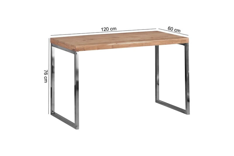 Hayoz Skrivbord 120 cm - Akacia/Krom - Möbler - Hemmakontor - Skrivbord