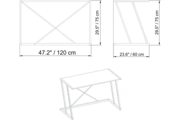 Holmö Skrivbord 120 cm - Brun - Möbler - Hemmakontor - Skrivbord