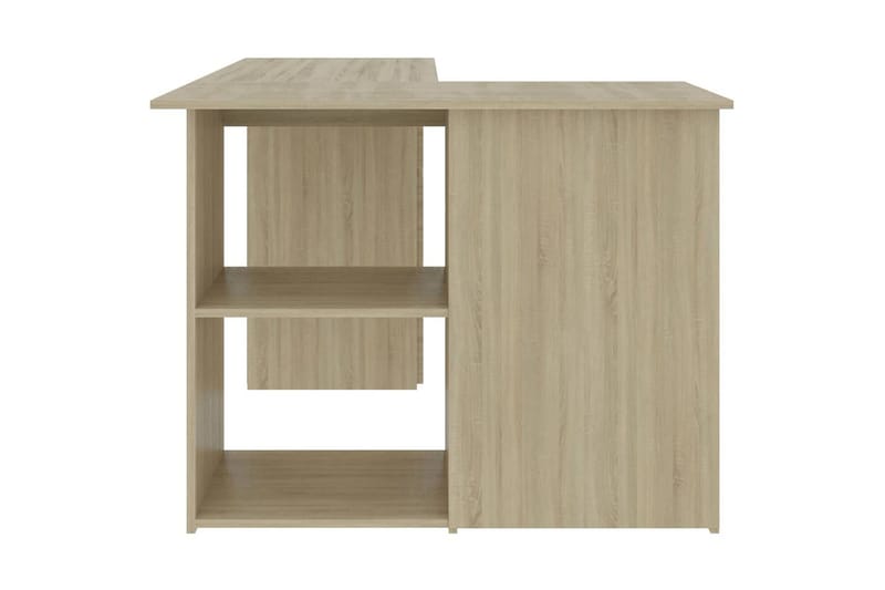 Hörnskrivbord sonoma-ek 145x100x76 cm spånskiva - Brun - Möbler - Hemmakontor - Skrivbord
