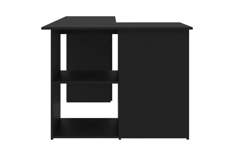 Hörnskrivbord svart 145x100x76 cm spånskiva - Svart - Möbler - Hemmakontor - Skrivbord