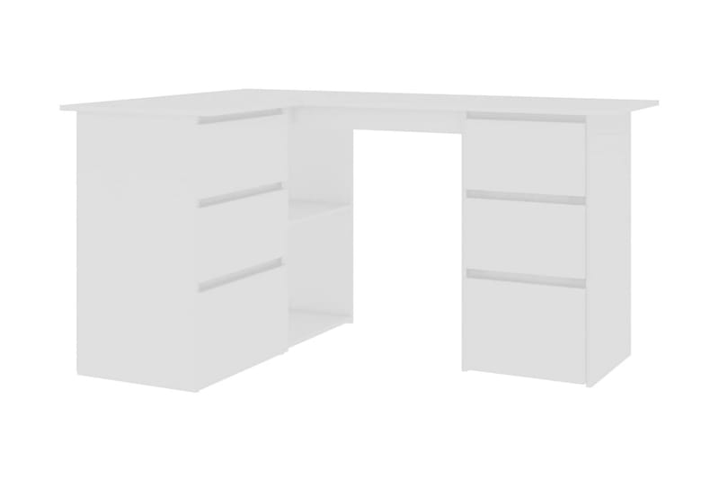 Hörnskrivbord vit 145x100x76 cm spånskiva - Vit - Möbler - Hemmakontor - Skrivbord