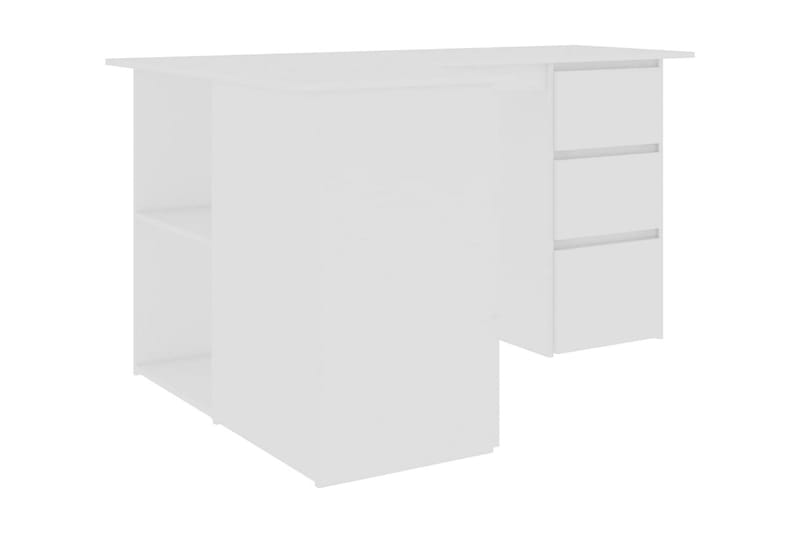 Hörnskrivbord vit 145x100x76 cm spånskiva - Vit - Möbler - Hemmakontor - Skrivbord