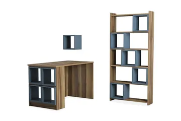 Hovdane Skrivbord 120 cm med Förvaring Hylla+Vägghylla+Bokhy - Möbler - Hemmakontor - Skrivbord