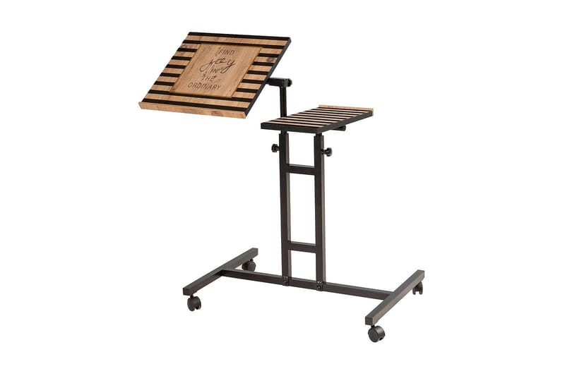 ITZAEL Ståskrivbord 67 cm Text Randig Trä/natur/Svart - Trä/natur - Möbler - Hemmakontor - Skrivbord