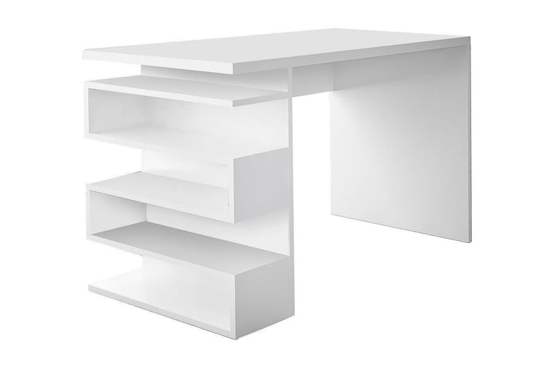 JACKI Skrivbord 120 cm med Sidoförvaring Vit - Vit - Skrivbord - Bord