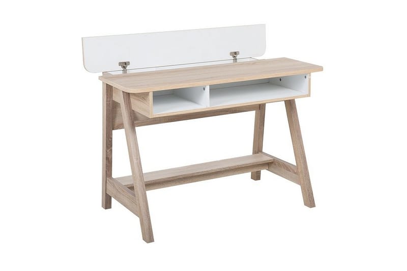 JACKSON Skrivbord 110 cm med Förvaring Hylla Vit - Möbler - Hemmakontor - Skrivbord