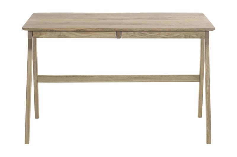 JACOBUS Skrivbord 120 cm med Förvaring 2 Lådor Massiv Ek - Möbler - Hemmakontor - Skrivbord