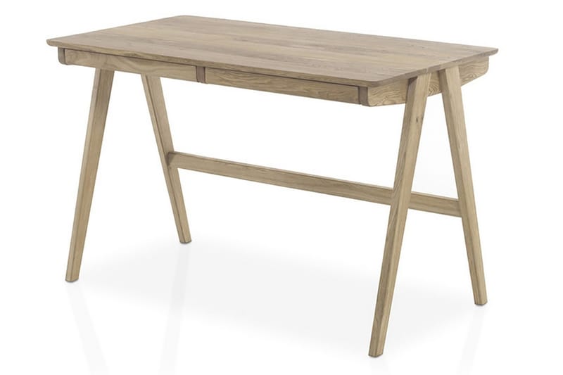 JACOBUS Skrivbord 120 cm med Förvaring 2 Lådor Massiv Ek - Möbler - Hemmakontor - Skrivbord