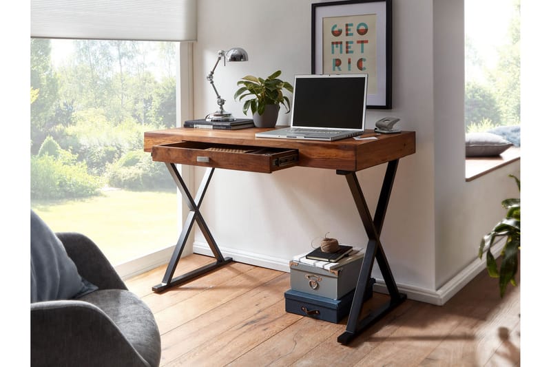 KACHOUR Skrivbord 120 cm Rektangulär Natur - Möbler - Hemmakontor - Skrivbord