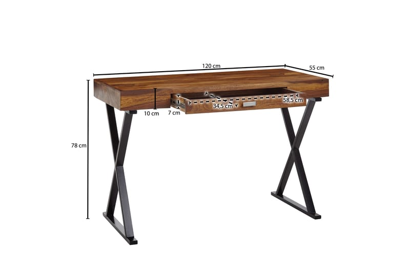KACHOUR Skrivbord 120 cm Rektangulär Natur - Möbler - Hemmakontor - Skrivbord