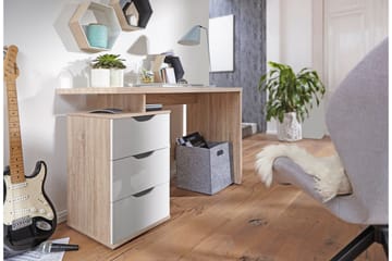 Kaille Rektangulärt Skrivbord med Lådor i Trä - Beige - Möbler - Hemmakontor - Skrivbord