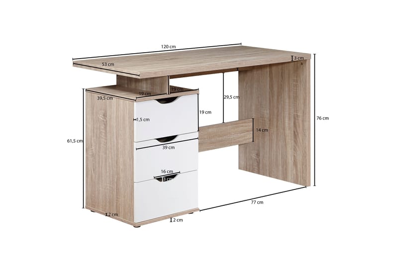 Kaille Skrivbord - Trä/natur - Möbler - Hemmakontor - Skrivbord