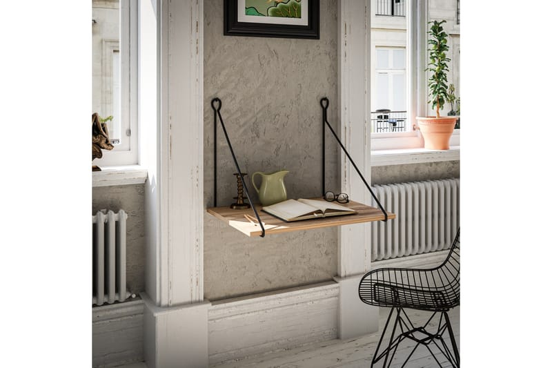 KALKBERGET Väggskrivbord 70 cm Brun - Möbler - Hemmakontor - Skrivbord