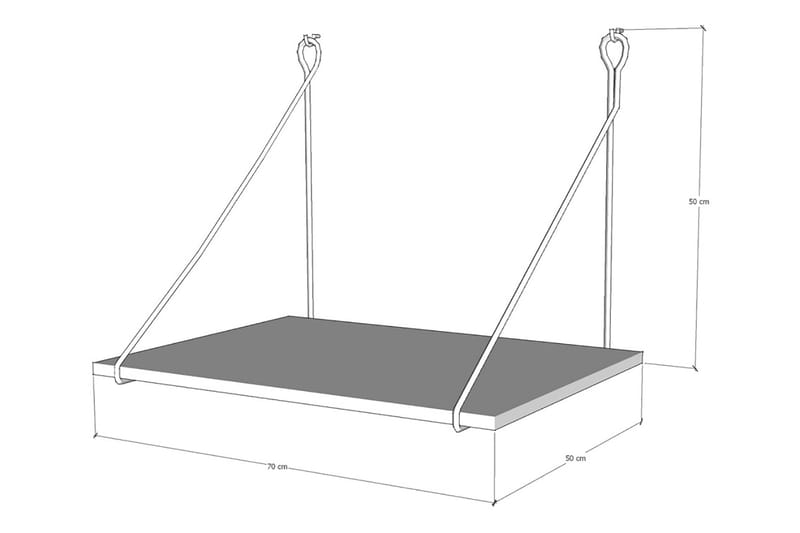 KALKBERGET Väggskrivbord 70 cm Brun - Möbler - Hemmakontor - Skrivbord