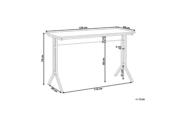 Kashay Skrivbord 120 cm - Brun/Grå - Möbler - Hemmakontor - Skrivbord