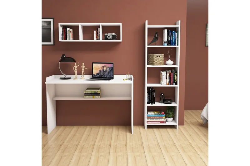 Kazeck Kontorsmöbelset 118 cm, Vit