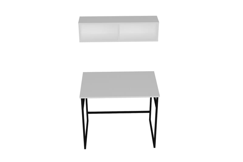 Klingbo Skrivbord 90 cm med Förvaring Vägghylla - Vit - Möbler - Hemmakontor - Skrivbord