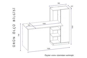 Klul Skrivbord 120 cm - Vit - Möbler - Hemmakontor - Skrivbord