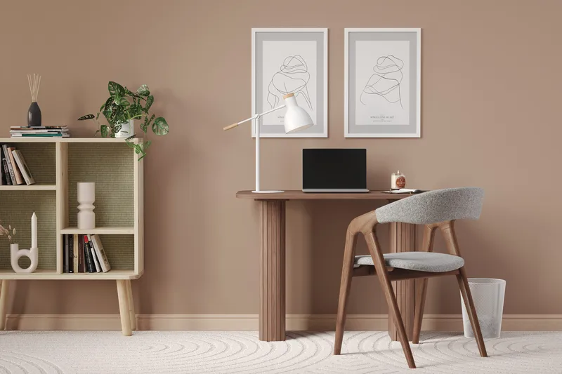 Kopparbo Skrivbord - Mörkbrunt valnötsträ - Möbler - Hemmakontor - Skrivbord