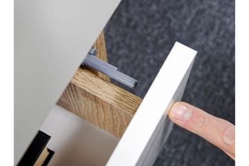 Kubana Skrivbord 130 cm med Förvaring Lådor - Grå/Vit - Möbler - Hemmakontor - Skrivbord
