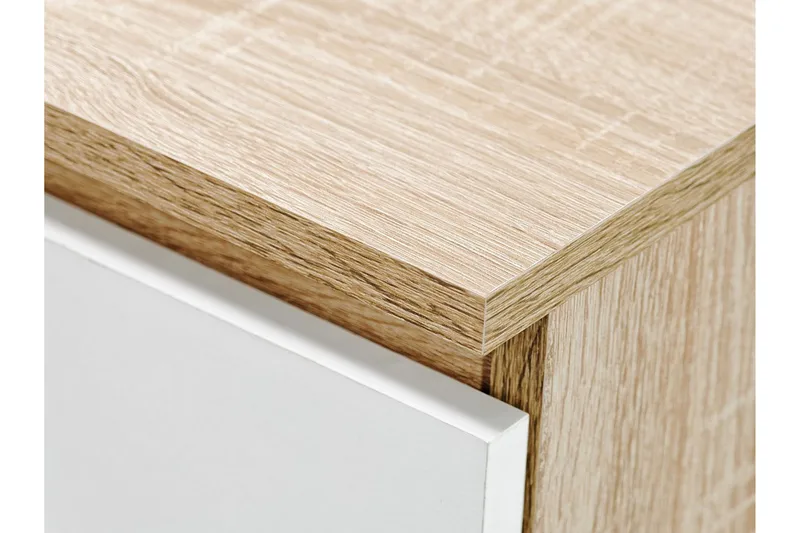 Kubana Skrivbord 130 cm med Förvaring Lådor - Grå/Vit - Möbler - Hemmakontor - Skrivbord