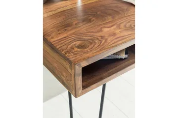 Langner Skrivbord 110 cm med Förvaring Hylla - Massivt Trä/Svart - Möbler - Hemmakontor - Skrivbord