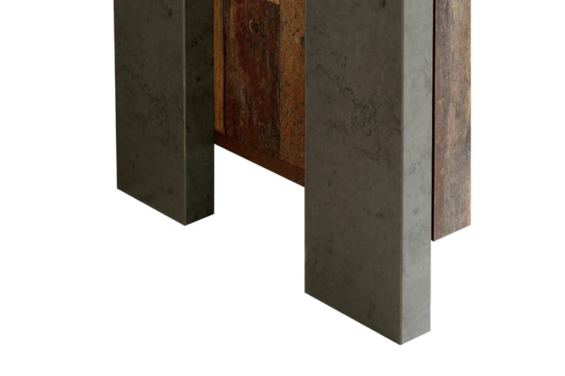 LEVALSA Skrivbord 127 cm med Förvaring Låda + Skåp Brun/Grå - Möbler - Hemmakontor - Skrivbord