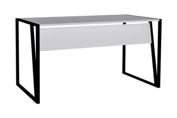 LINDSIE Skrivbord 140 cm Vit/Svart