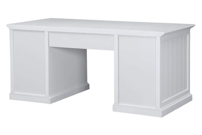 MACKAY Skrivbord 170 cm med Förvaring 4 Lådor + Skåp Vit Mah - Vit - Bord - Skrivbord