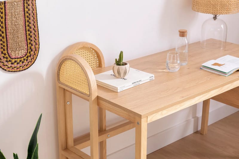 Makwana Skrivbord 130 cm - Natural - Möbler - Hemmakontor - Skrivbord