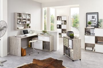 Mamoru Hörnskrivbord Sandek/Vit - Beige|Vit - Möbler - Hemmakontor - Skrivbord