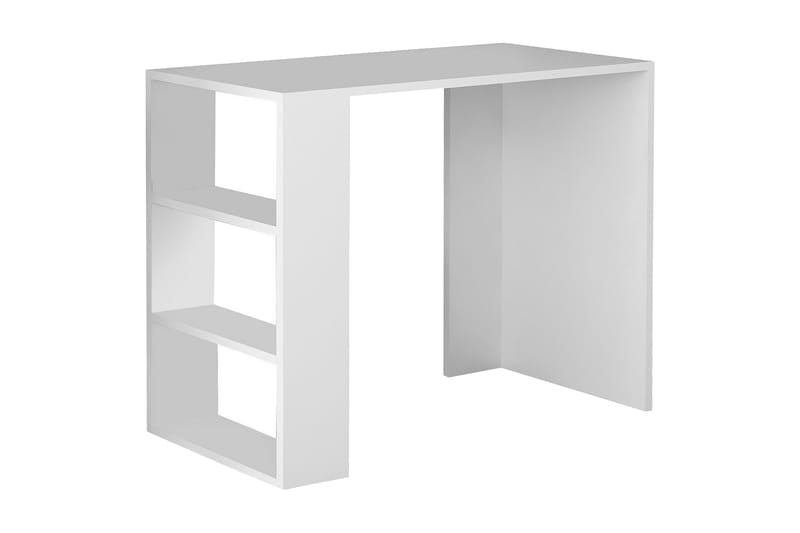 MARJORIE Skrivbord 90 cm med Förvaring Hylla Vit - Vit - Skrivbord - Bord