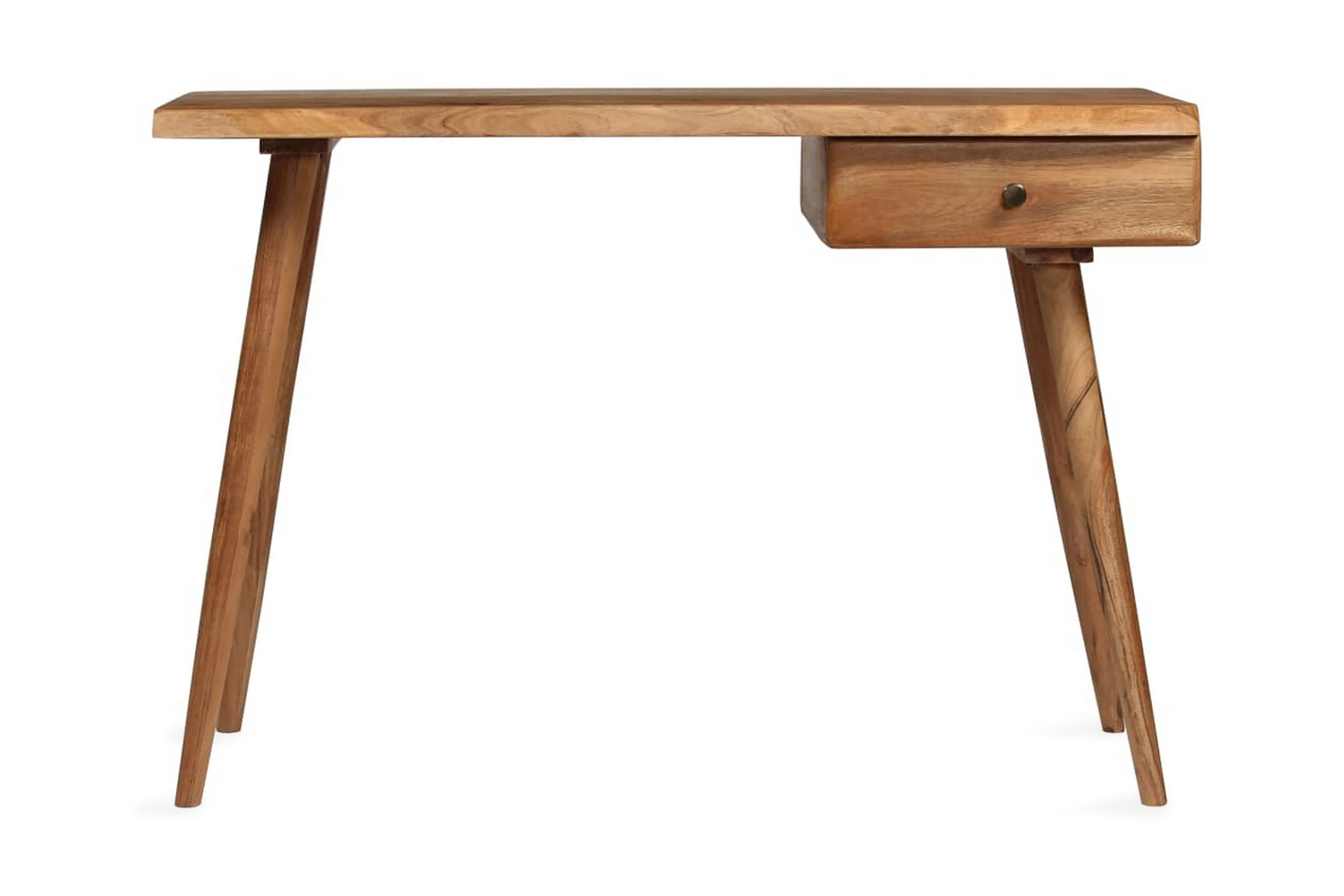 Skrivbord massivt akaciaträ 110x50x76 cm – Brun