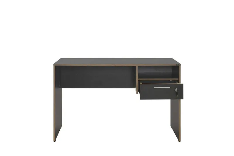 Skrivbord Matulca Antracit / Ek - Antracit / Ek - Möbler - Hemmakontor - Skrivbord