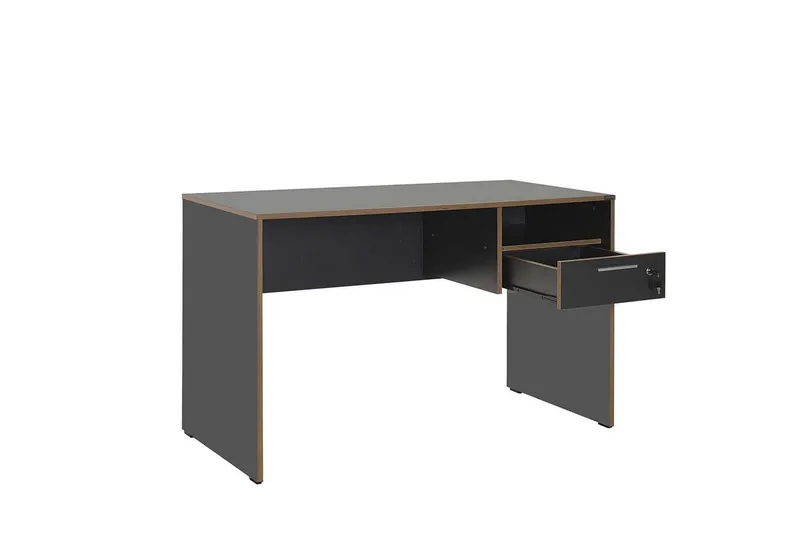 Skrivbord Matulca Antracit / Ek - Antracit / Ek - Möbler - Hemmakontor - Skrivbord