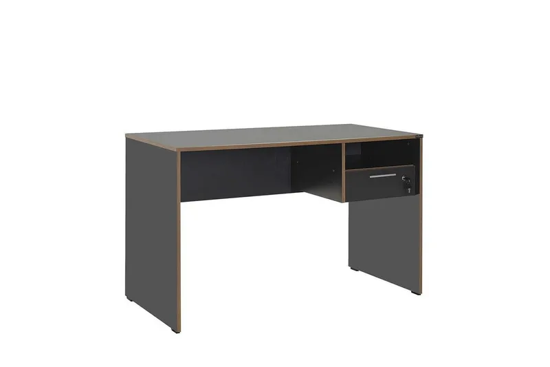 Skrivbord Matulca Antracit / Ek - Antracit / Ek - Möbler - Hemmakontor - Skrivbord
