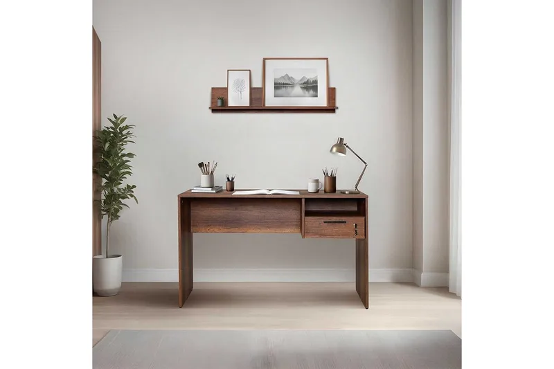 Skrivbord Matulca Valnöt - Valnöt - Möbler - Hemmakontor - Skrivbord