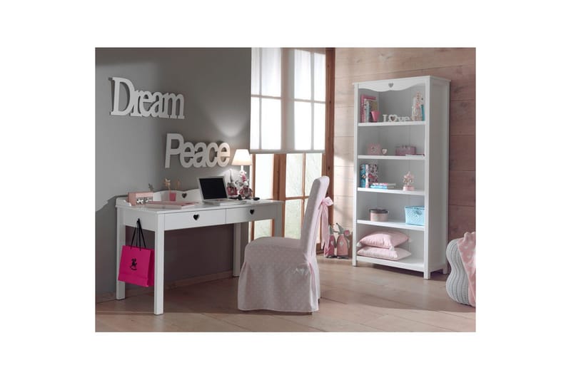 Skrivbord med bokhylla Amori Vit - Möbler - Hemmakontor - Möbelset för kontor