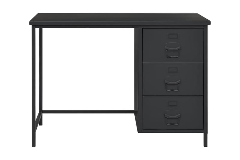 Skrivbord med lådor industriell antracit 105x52x75 cm stål - Antracit - Skrivbord - Bord