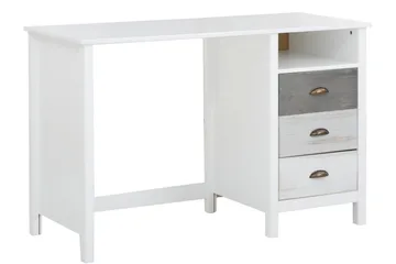 Meridian Skrivbord 140 cm - Vit/Ljusgrå/Mörkgrå - Möbler - Hemmakontor - Skrivbord