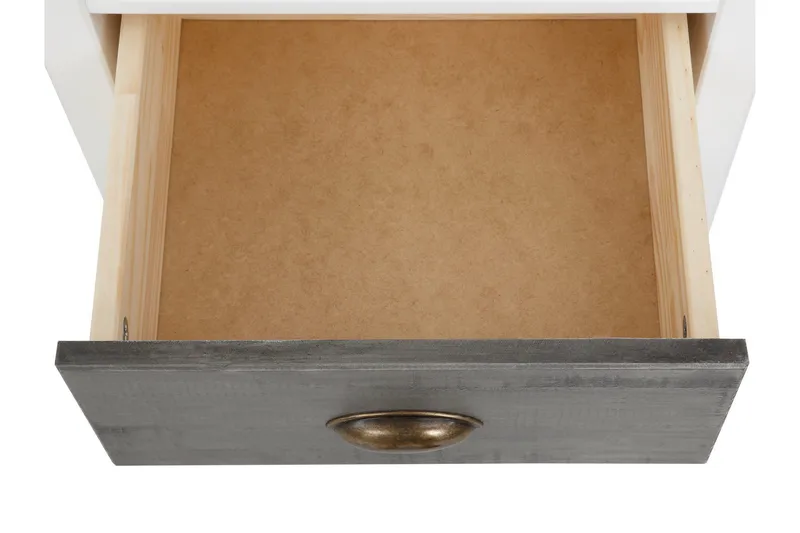 Meridian Skrivbord 140 cm - Vit/Ljusgrå/Mörkgrå - Möbler - Hemmakontor - Skrivbord