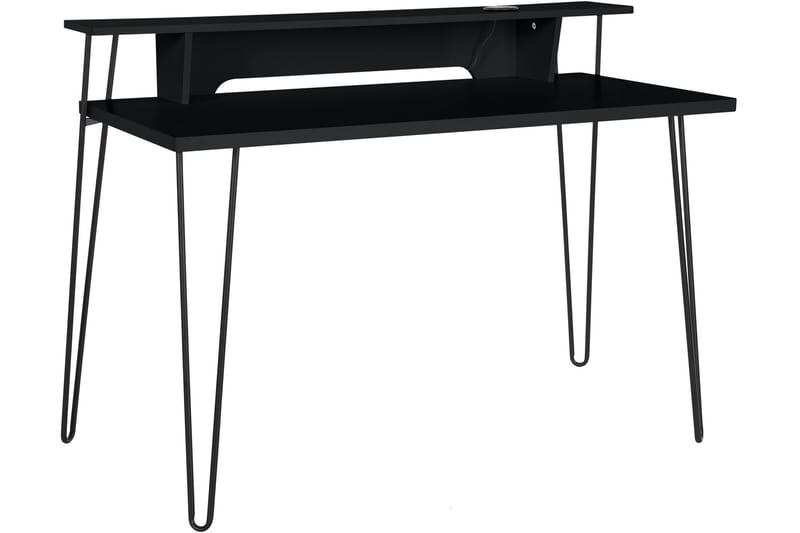 MESSIA Skrivbord 115 cm Svart - Möbler - Hemmakontor - Skrivbord