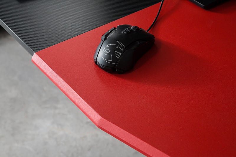 MIDPINES Gaming Skrivbord 140 cm Röd/Svart/Metall - Skrivbord - Bord